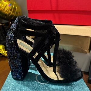 Betsey Johnson Embellished Statement Heels